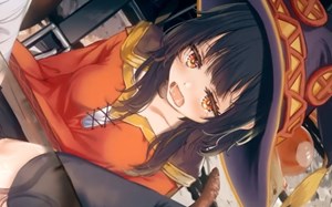 Megumin ass got stuck in a tentacle barrel